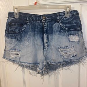 Garage High Waisted Jean Shorts